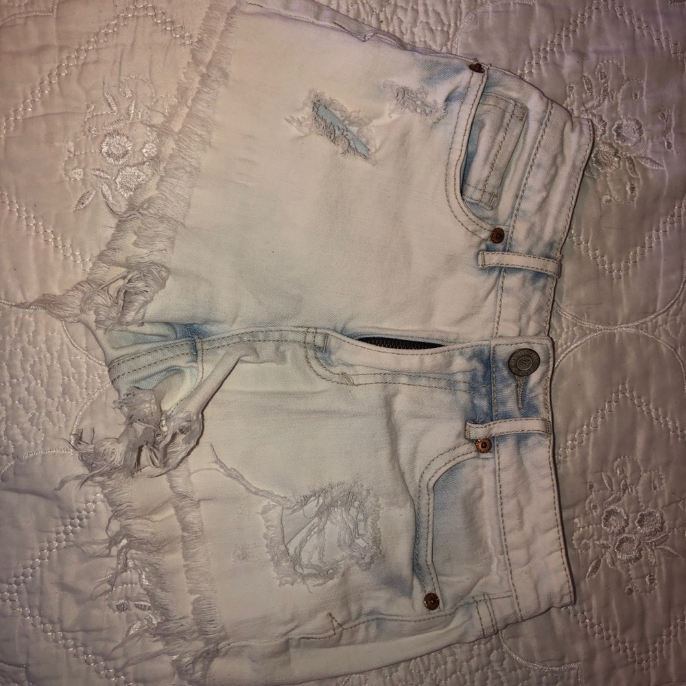 Acid wash shorts